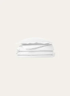 TAIE D'OREILLER UNIE EN PERCALE DE COTON BLANC