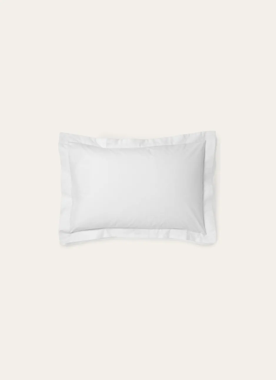 TAIE D'OREILLER UNIE EN PERCALE DE COTON BLANC