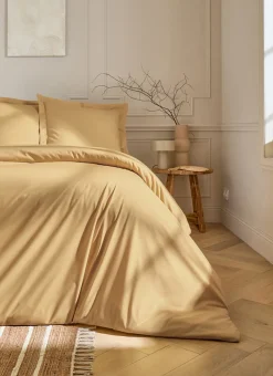TAIE D'OREILLER UNIE EN PERCALE DE COTON MAIS