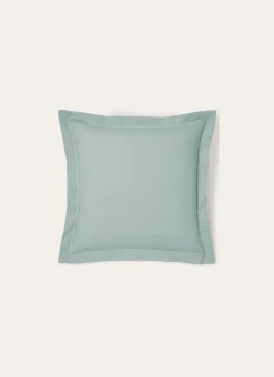 TAIE D'OREILLER UNIE EN PERCALE DE COTON VERT DE GRIS