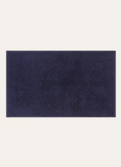 TAPIS DE BAIN EN COTON BLEU MARINE