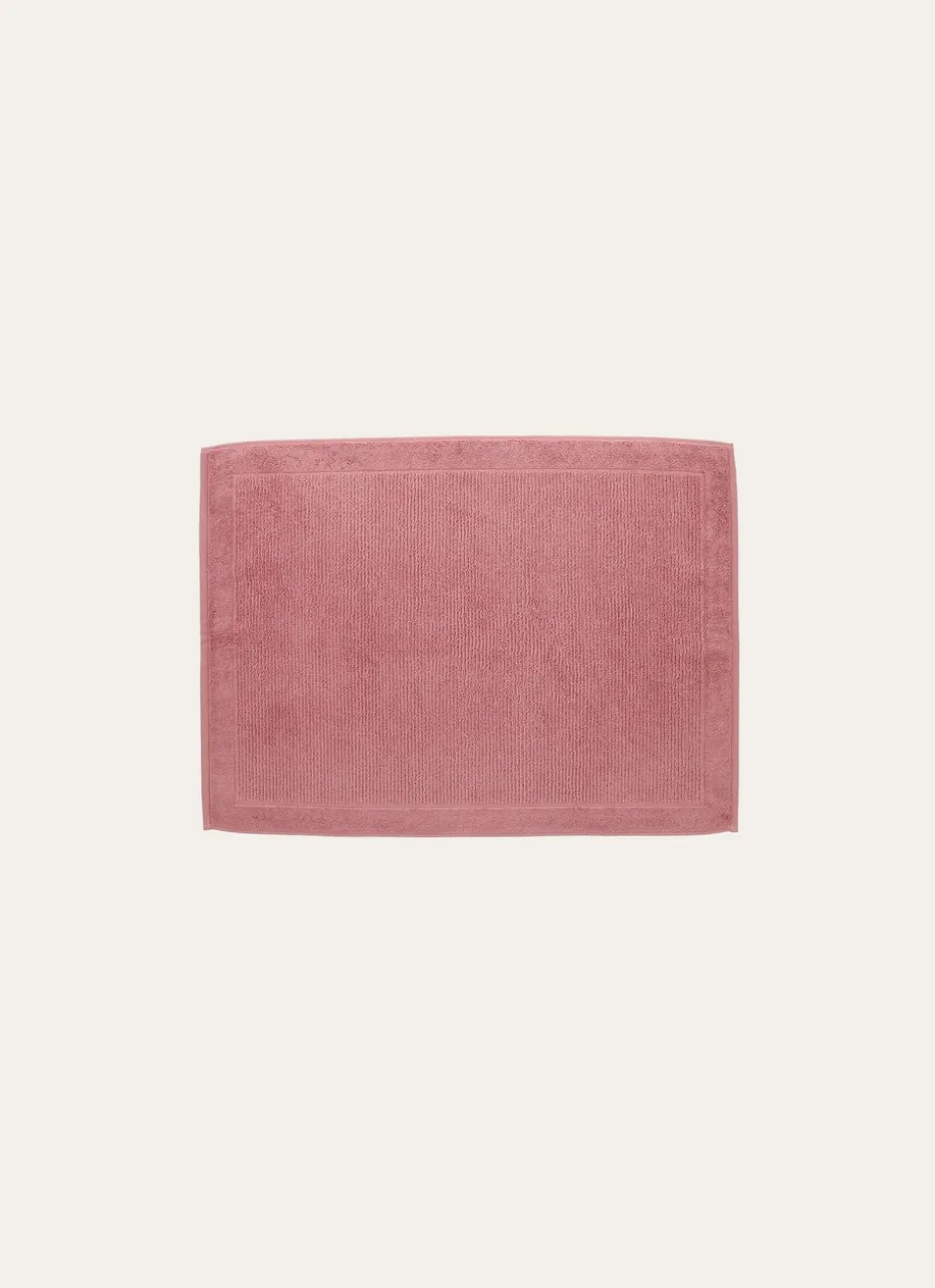 TAPIS DE BAIN EN COTON UNI 650GR ROSE