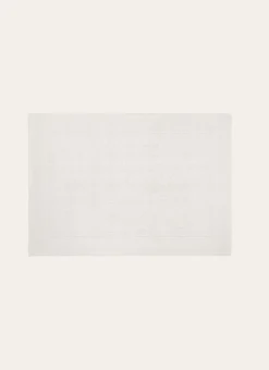 TAPIS DE BAIN JACQUARD UNI ANTIDÉRAPANT BLANC CASSÉ