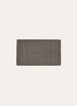TAPIS DE BAIN À MOTIF EN COTON GRIS