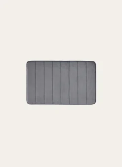 TAPIS DE BAIN UNI À MÉMOIRE DE FORME GRIS ANTHRACITE