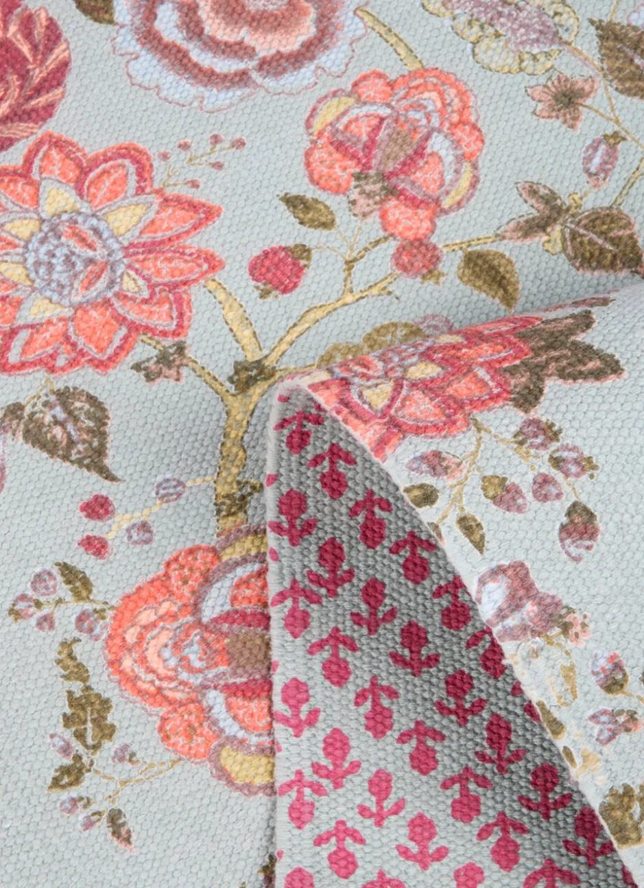 TAPIS EN COTON IMPRIMÉ RÉVERSIBLE MULTICOLORE