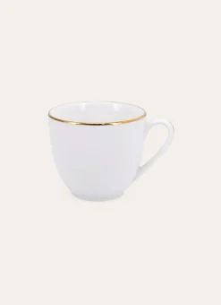 TASSE EN PORCELAINE AVEC LISERÉ DORÉ BLANC