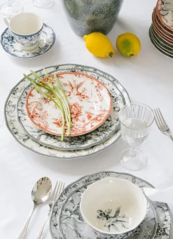 TASSE ET SOUCOUPE EN GRÈS ADELAÏDE MARINE