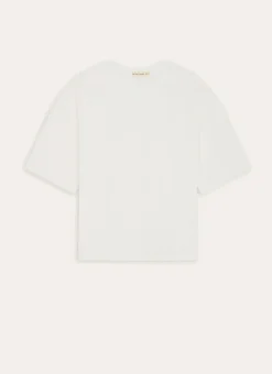 TEE-SHIRT MANCHES COURTES EN MATIÈRE ÉPONGE ECRU