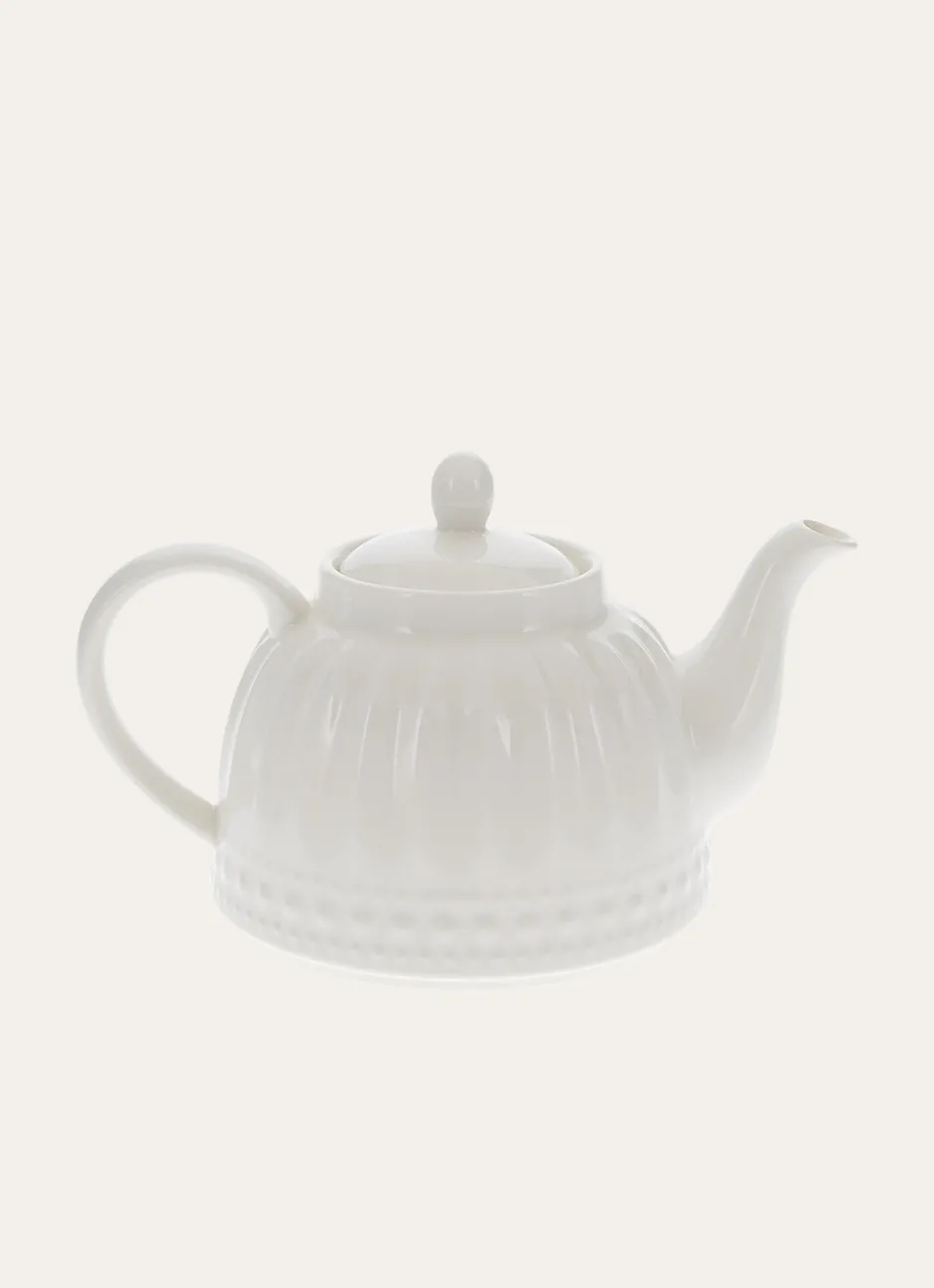 THÉIÈRE EN PORCELAINE BLANC