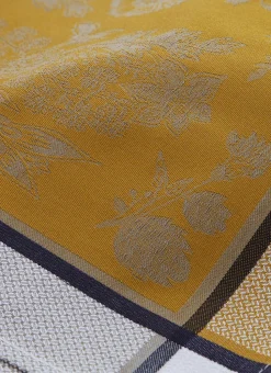 TORCHON EN JACQUARD DE COTON INTZ OCRE