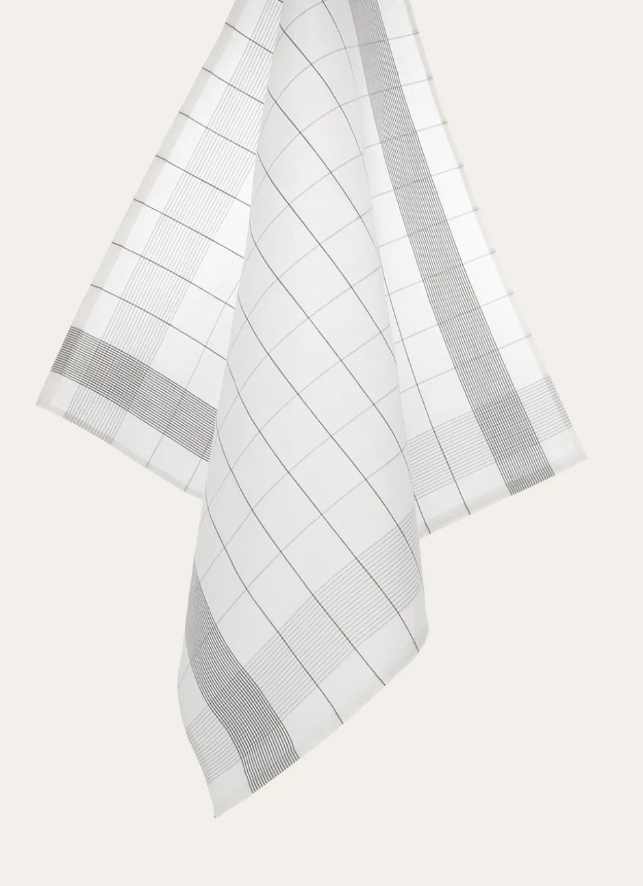 TORCHON EN TOILE MÉTIS GRIS