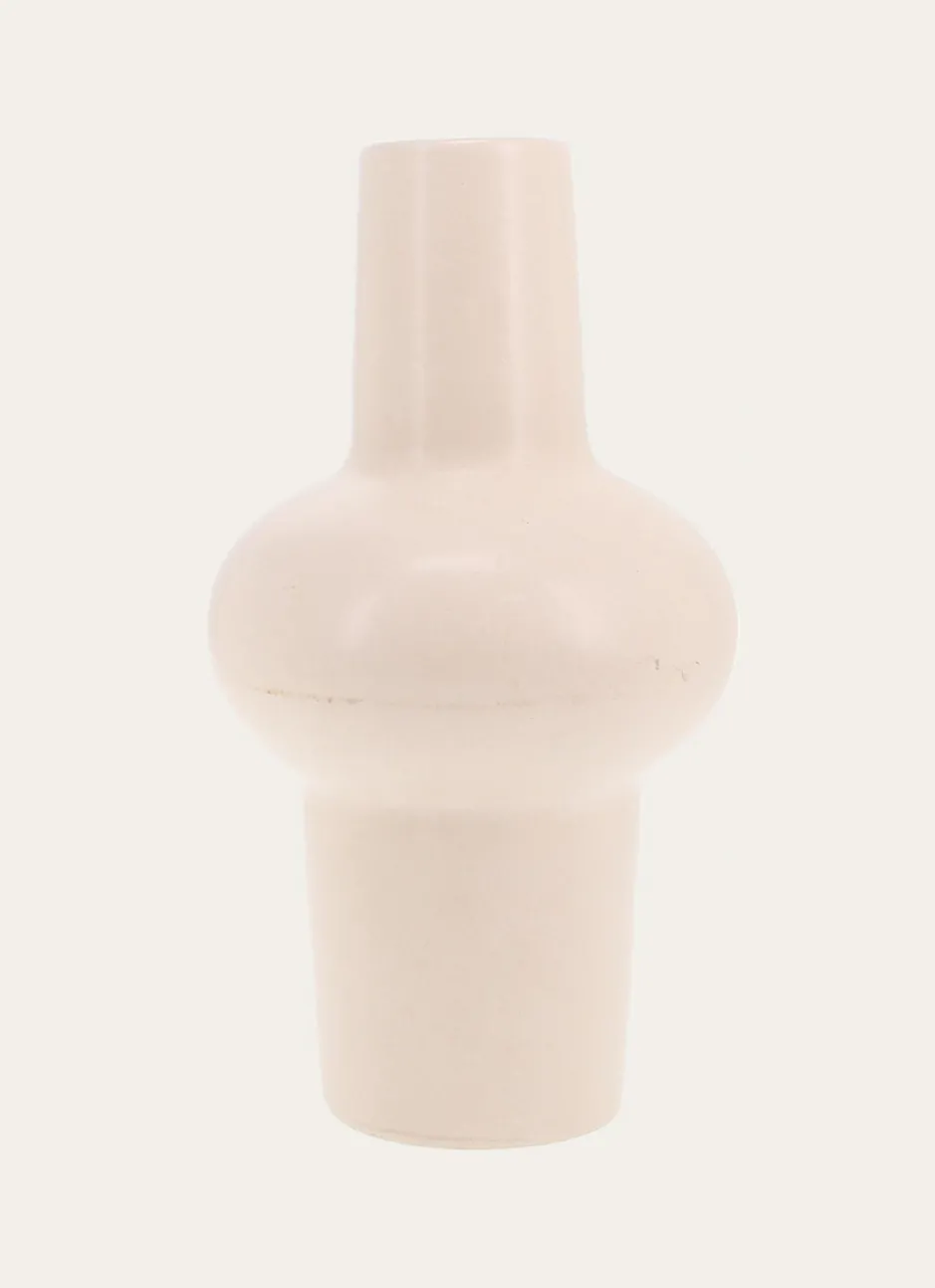 VASE BOMBÉ ABSTRAIT IVOIRE