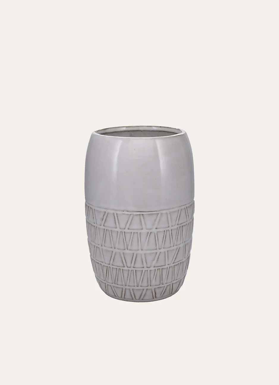 VASE CIME BLANC / GRISE
