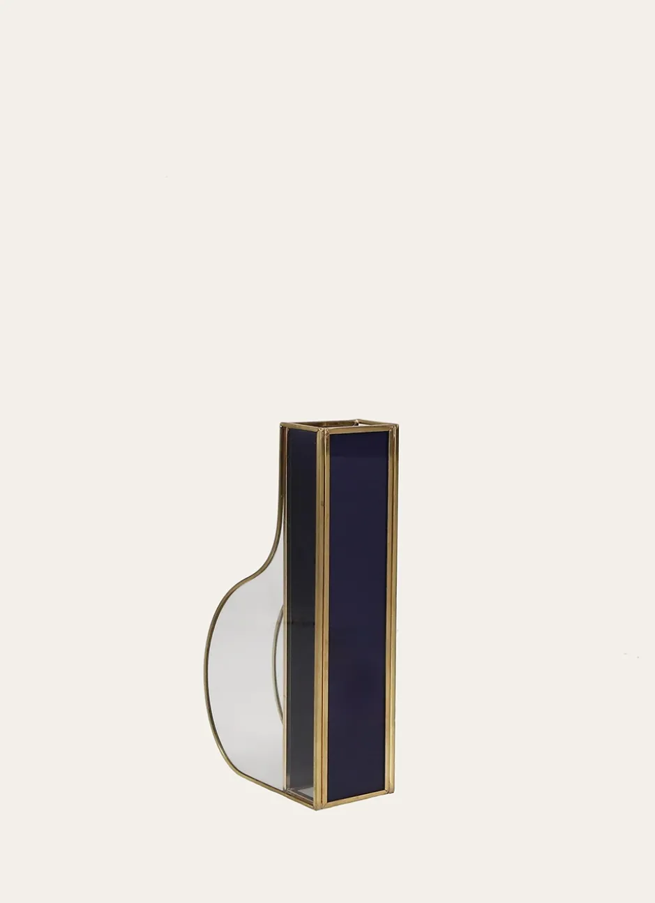 VASE EN VERRE AVEC PARTIES TRANSPARENTES ET COLORÉ VIOLET