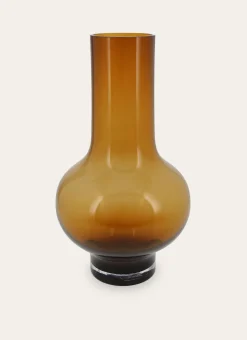 VASE EN VERRE FAIT MAIN ROMEO AMBRE