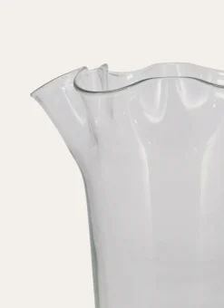 VASE EN VERRE TRANSPARENT EN FORME DE FLEUR TRANSPARENT