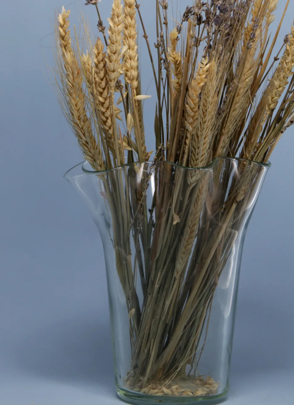 VASE EN VERRE TRANSPARENT EN FORME DE FLEUR TRANSPARENT
