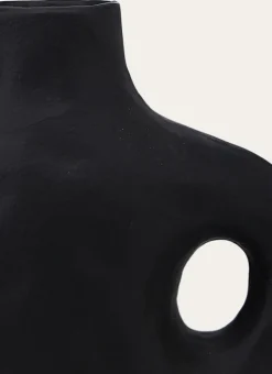 VASE FORME ABSTRAITE EN ALUMINIUM NOIR
