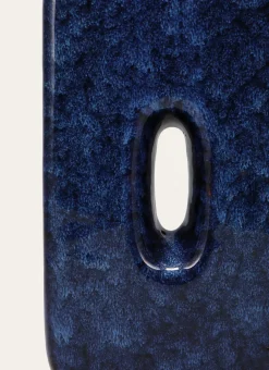 VASE ÉMAILLÉ FORME CREUX AU CENTRE BLEU