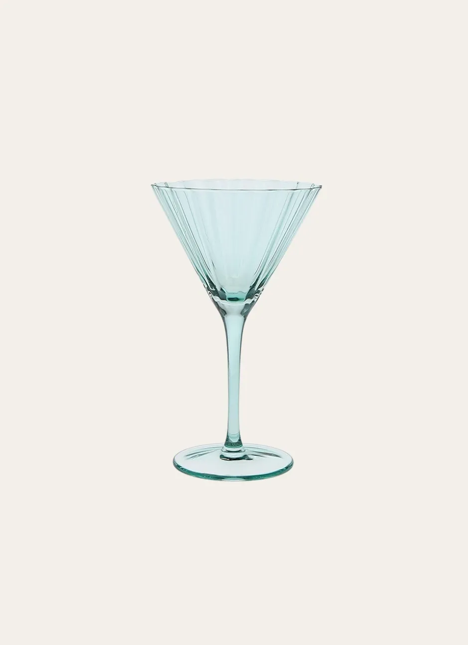 VERRE À PIED PALME VERT D'EAU