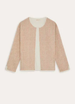 VESTE MATELASSÉE EN COTON IMPRIMÉ vert